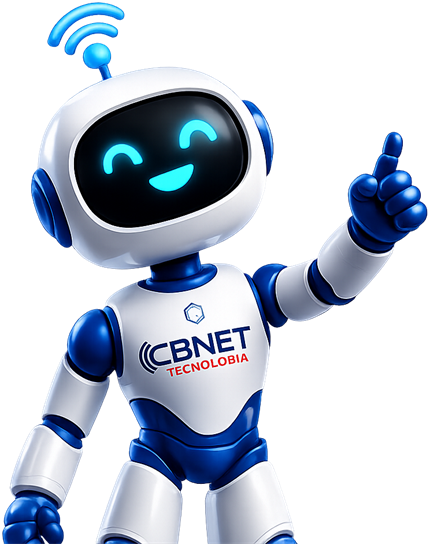 Mascote da CBNet acenando